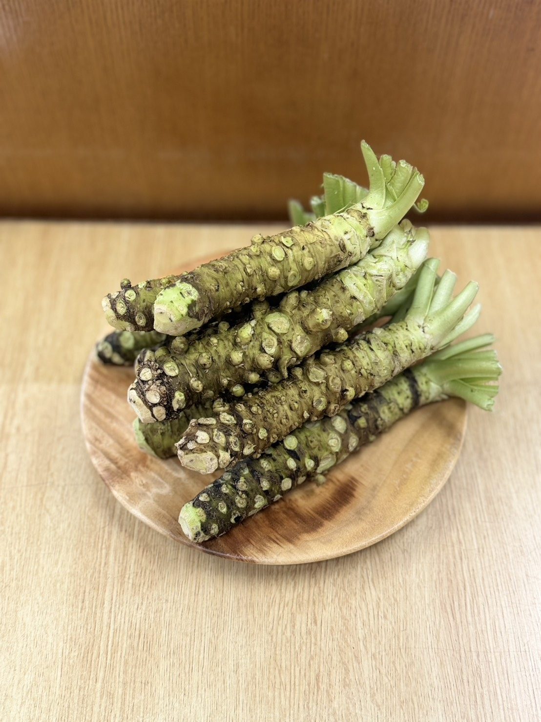 Fresh Japanese wasabi rhizome
